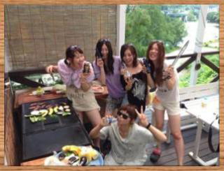 みなかみでラフティング、カヌーの後はやっぱりBBQ